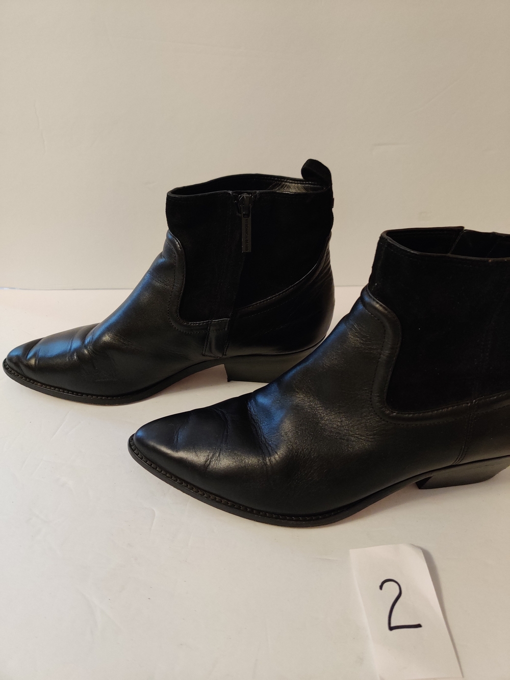 Veronica Beard Bootie Black Pointed-Toe Boots 8